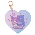 Japan Sanrio Aurora Acrylic Keychain - Kuromi : Companion Clear Heart - 1