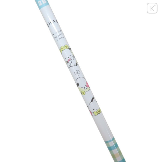 Japan Sanrio Mascot 2B Pencil - Pochacco : Gingham Relax - 2