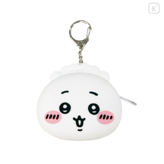 Japan Chiikawa Restaurant Mini Silicone Pouch Keychain - Chiikawa : Face - 1