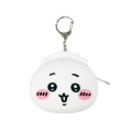 Japan Chiikawa Restaurant Mini Silicone Pouch Keychain - Chiikawa : Face - 1