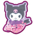 Japan Sanrio Big Glitter Shaker Sticker - Kuromi - 1