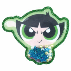 Japan The Powerpuff Girls Big Glitter Shaker Sticker - Buttercup