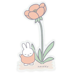 Japan Miffy Acrylic Memo Clip Stand - Miffy : Flower Light Orange