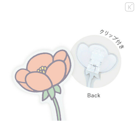 Japan Miffy Acrylic Memo Clip Stand - Miffy : Flower Light Orange - 2