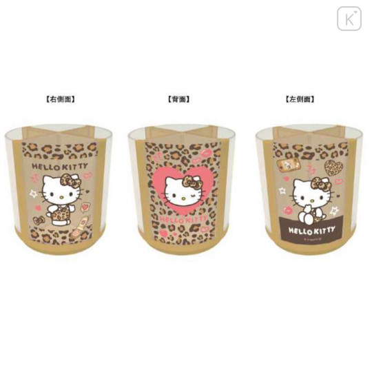 Japan Sanrio Rotating Pen Stand - Hello Kitty : Leopard Brown - 2