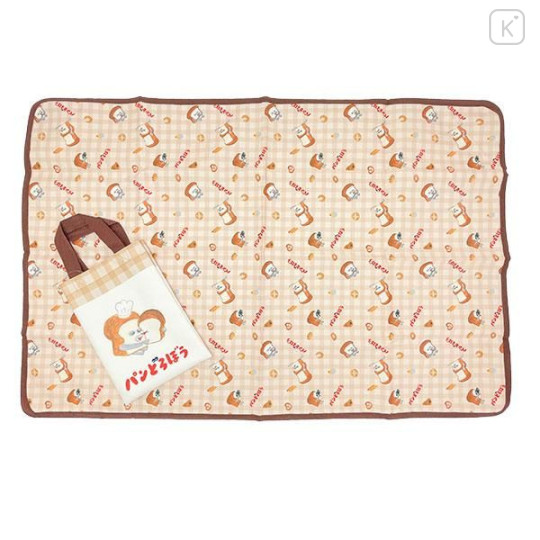 Japan Bread Thief Picnic Blanket Leisure Sheet - Light Brown Gingham - 1