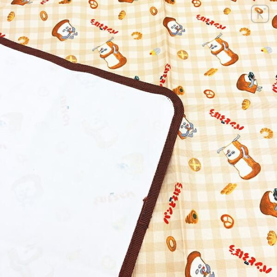 Japan Bread Thief Picnic Blanket Leisure Sheet - Light Brown Gingham - 3