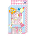 Japan Sanrio Nail Tips - Usahana : Gingham Pink White - 1