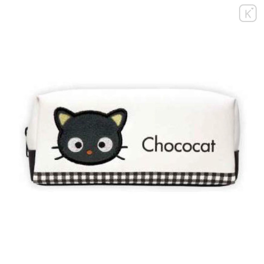 Japan Sanrio Pen Pouch Pencil Case - Chococat : Gingham Black - 1