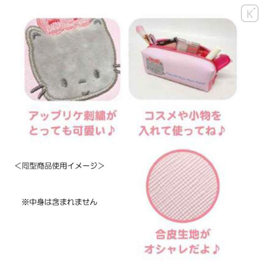 Japan Sanrio Pen Pouch Pencil Case - Chococat : Gingham Black - 3