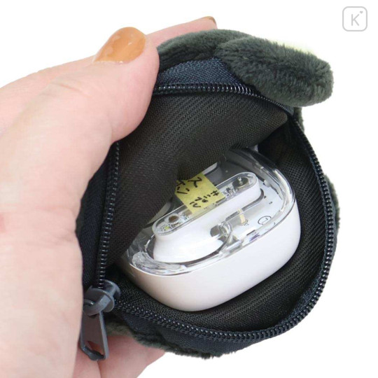 Japan Sanrio Mini Plush Pouch with Carabiner - Chococat : Face - 3