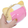 Japan Sanrio Face Pass Case with Reel - Masyumaro : Marshmallow-Like Cat Face - 2
