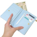 Japan Sanrio Bifold Wallet - Cinnamoroll : Blue Gold Embossed - 3