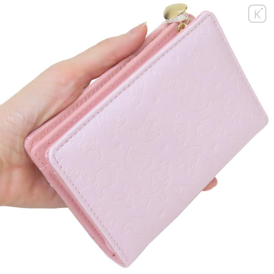 Japan Sanrio Bifold Wallet - My Melody : Pink Gold Embossed - 2