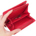 Japan Sanrio Bifold Wallet - Hello Kitty : Red Gold Embossed - 4