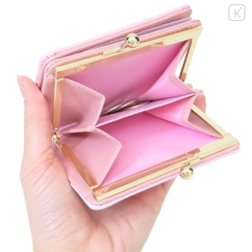 Japan Sanrio Clasp Bifold Wallet - My Melody : Pink Gold Embossed - 4