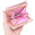 Japan Sanrio Clasp Bifold Wallet - My Melody : Pink Gold Embossed - 4