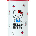 Japan Sanrio Original Stainless Steel Bottle (S) With Cup Shoulder Strap - Hello Kitty : Red White - 6