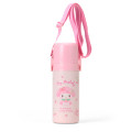 Japan Sanrio Original Stainless Steel Bottle (S) With Cup Shoulder Strap - My Melody : Pink - 1