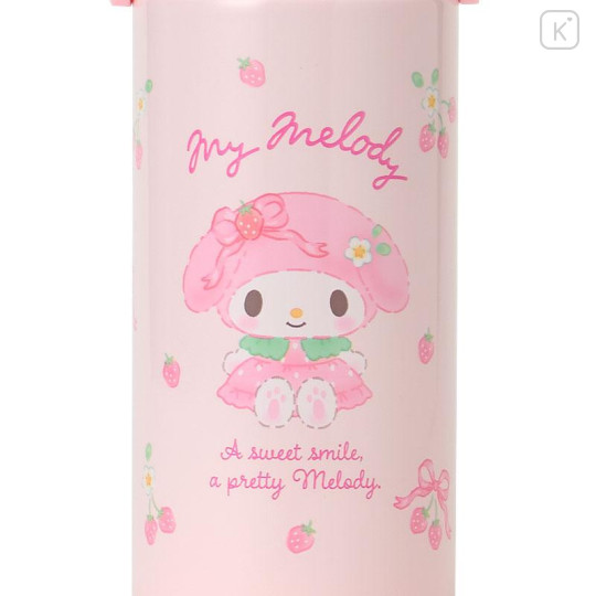 Japan Sanrio Original Stainless Steel Bottle (S) With Cup Shoulder Strap - My Melody : Pink - 6