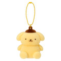 Japan Sanrio Original Flocked Figure Mascot Keychain - Pompompurin - 1