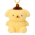 Japan Sanrio Original Flocked Figure Mascot Keychain - Pompompurin - 2