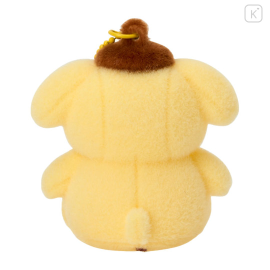 Japan Sanrio Original Flocked Figure Mascot Keychain - Pompompurin - 3