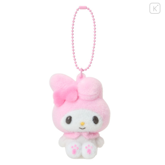 Japan Sanrio Original Flocked Figure Mascot Keychain - My Melody - 1