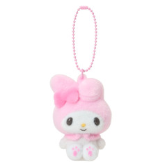 Japan Sanrio Original Flocked Figure Mascot Keychain - My Melody