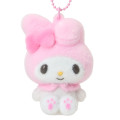 Japan Sanrio Original Flocked Figure Mascot Keychain - My Melody - 2