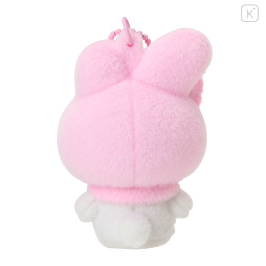 Japan Sanrio Original Flocked Figure Mascot Keychain - My Melody - 3