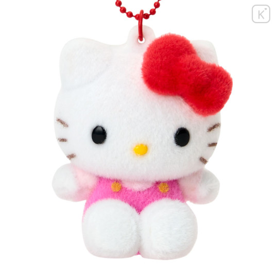 Japan Sanrio Original Flocked Figure Mascot Keychain - Hello Kitty - 2