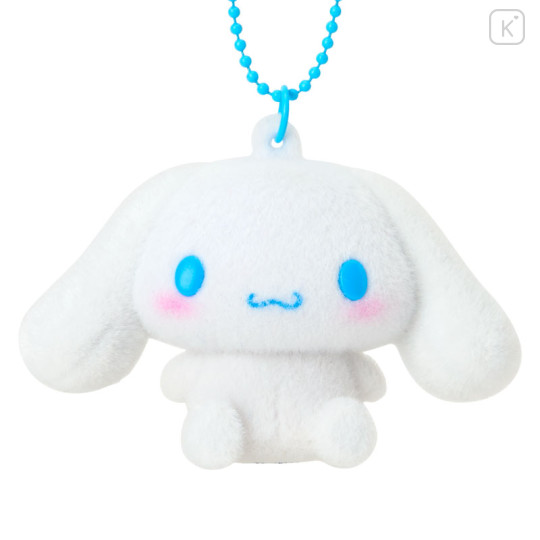 Japan Sanrio Original Flocked Figure Mascot Keychain - Cinnamoroll - 2