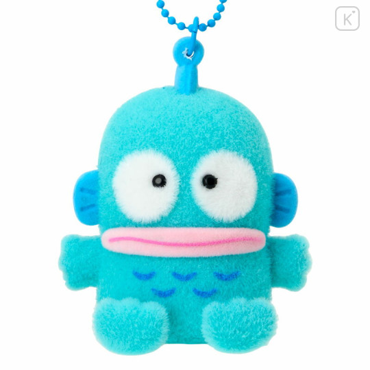 Japan Sanrio Original Flocked Figure Mascot Keychain - Hangyodon - 2