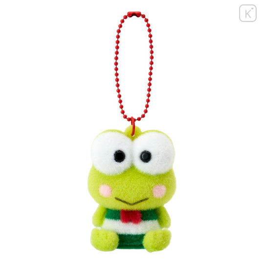 Japan Sanrio Original Flocked Figure Mascot Keychain - Keroppi - 1