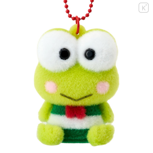 Japan Sanrio Original Flocked Figure Mascot Keychain - Keroppi - 2