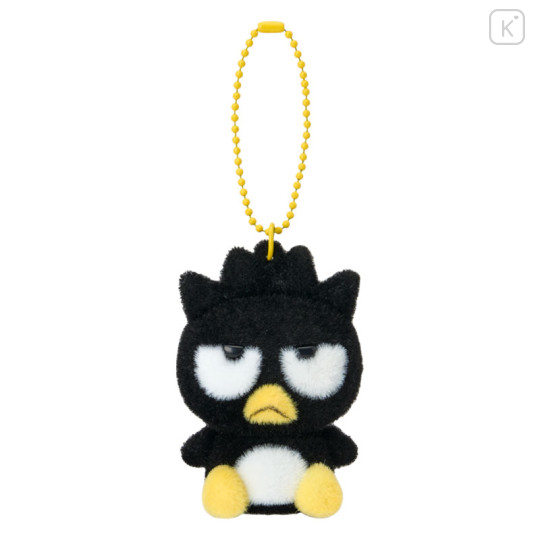 Japan Sanrio Original Flocked Figure Mascot Keychain - Bad Badtz-maru - 1