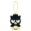 Japan Sanrio Original Flocked Figure Mascot Keychain - Bad Badtz-maru - 1