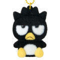 Japan Sanrio Original Flocked Figure Mascot Keychain - Bad Badtz-maru - 2