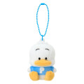 Japan Sanrio Original Flocked Figure Mascot Keychain - Pekkle - 1