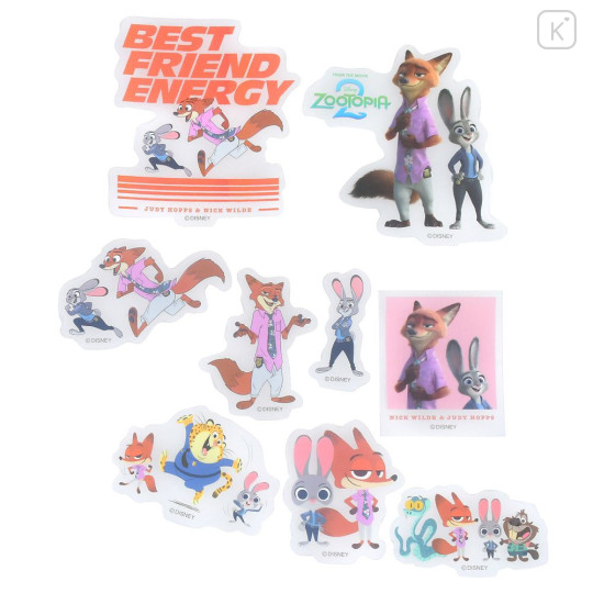 Japan Disney Store Clear Sticker Collection - Zootopia 2 Judy Hopps & Nick Wilde - 4