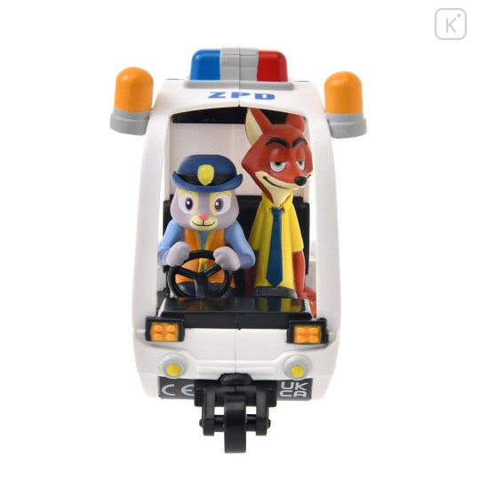 Japan Disney Store Pullback Car - Zootopia 2 Judy Hopps & Nick Wilde Mini Police Car - 1