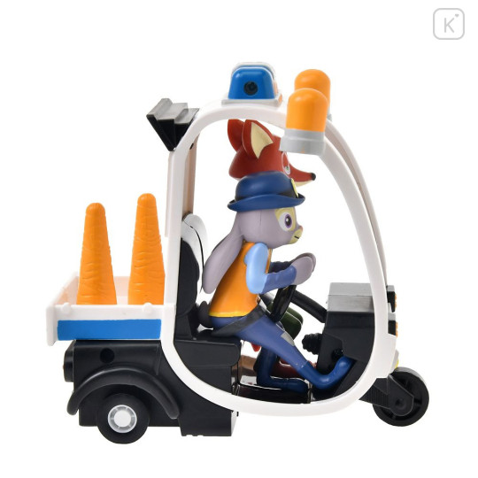 Japan Disney Store Pullback Car - Zootopia 2 Judy Hopps & Nick Wilde Mini Police Car - 3