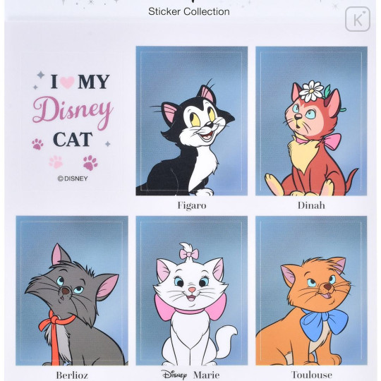 Japan Disney Store Year Album Style Sticker Collection - Cheshire Cat & Figaro & Marie : Cat - 2