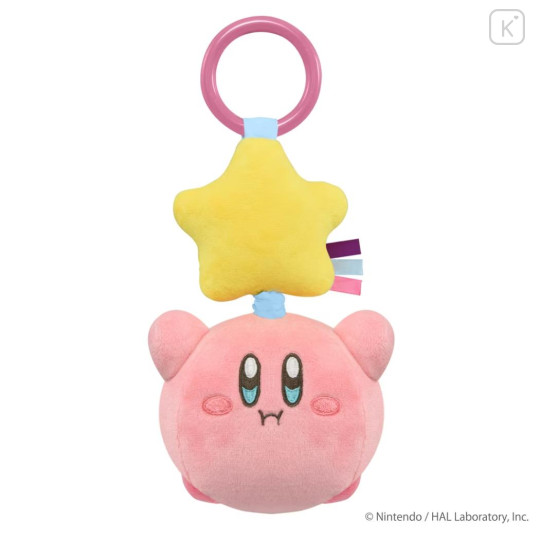 Japan Kirby Hanging Plush Rattle Baby Toy - Kirby : Going Out with Bubble Friends Hovering Star - 1