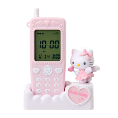 Japan Sanrio Original Flip Phone-shaped Table Clock - Hello Kitty