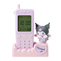 Japan Sanrio Original Flip Phone-shaped Table Clock - Kuromi - 1