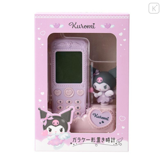 Japan Sanrio Original Flip Phone-shaped Table Clock - Kuromi - 6