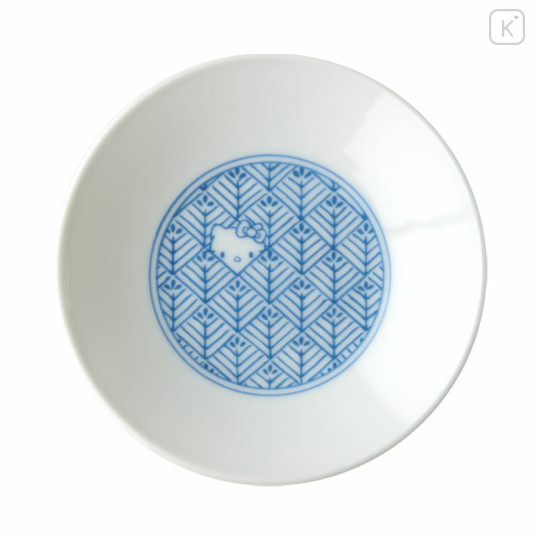 Japan Sanrio Tachikichi Auspicious Small Plate Set - Hello Kitty : Blue - 2