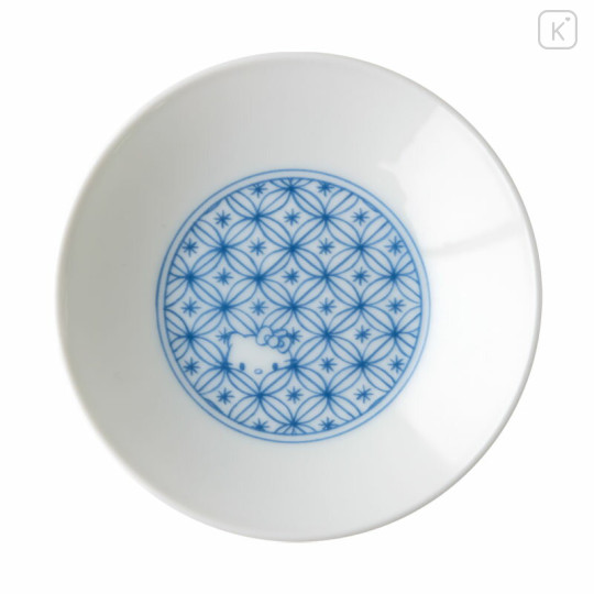 Japan Sanrio Tachikichi Auspicious Small Plate Set - Hello Kitty : Blue - 3